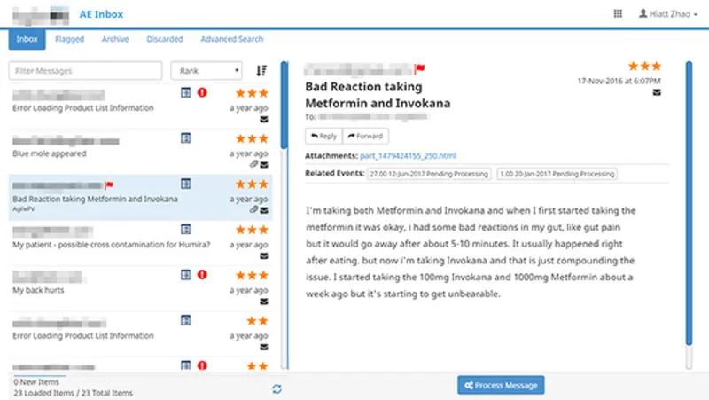 AE Inbox - Email management application for adverse event processing